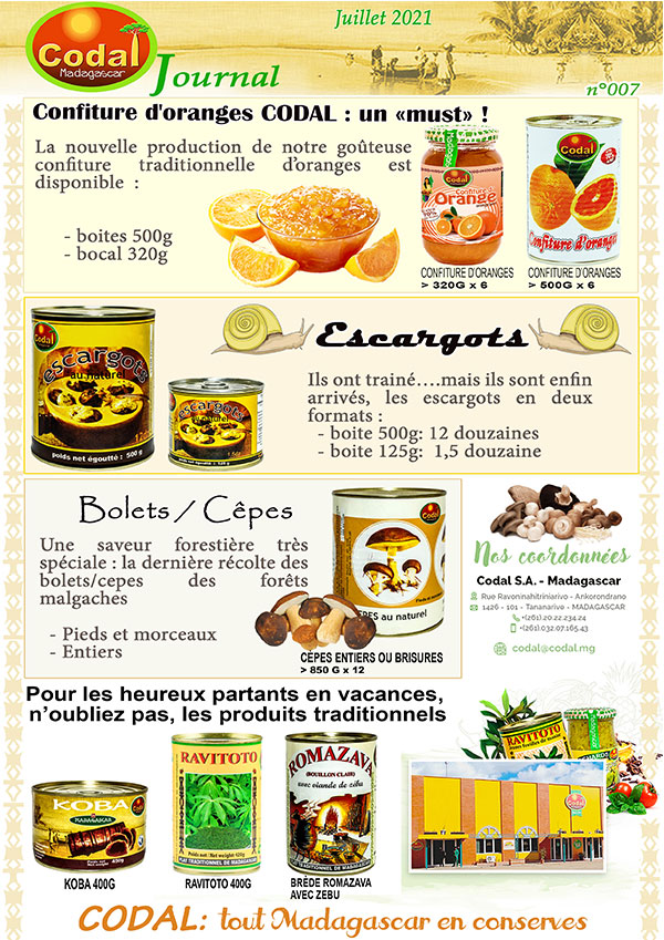 Confiture d’oranges CODAL